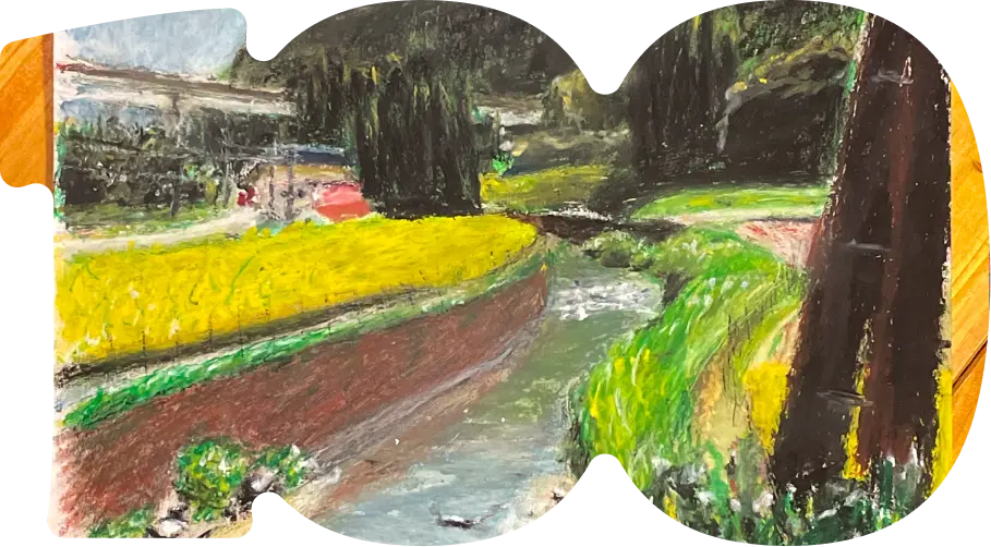 100点のアートクレヨン画展　過去作品
