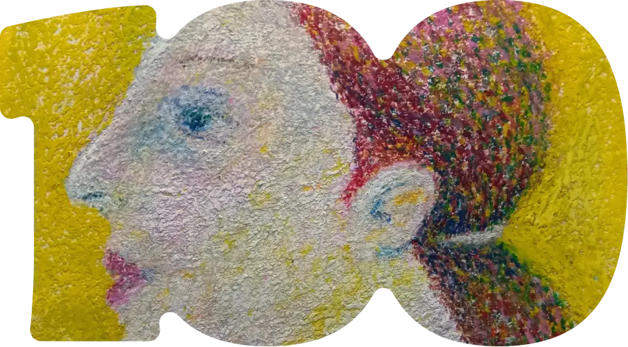 100点のアートクレヨン画展　過去作品